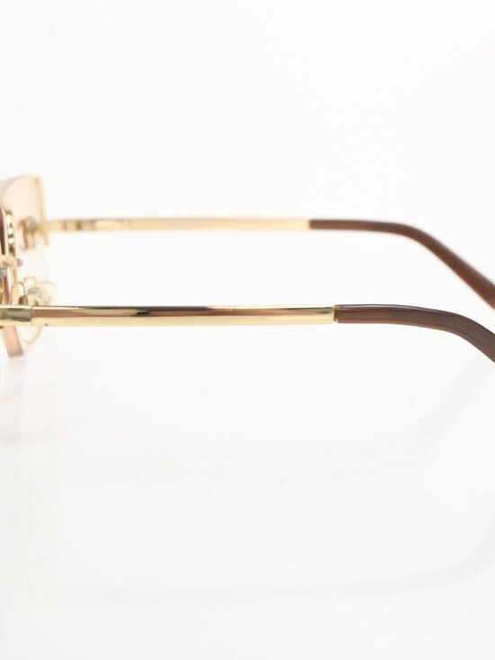 CHANEL CC Logo Rhinestone Rimless Sunglasses 4092-B Plastic Metal GHW 63RL930 main image 9